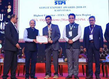 Diya Systems (Mangalore) Pvt. Ltd. Honored with STPI IT Export Award for the Year 2018-19